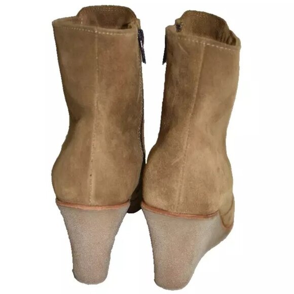 New! La Canadienne Krista Waterproof Wedge Bootie Tan Brown Size 8.5 DD433 - Picture 5 of 6